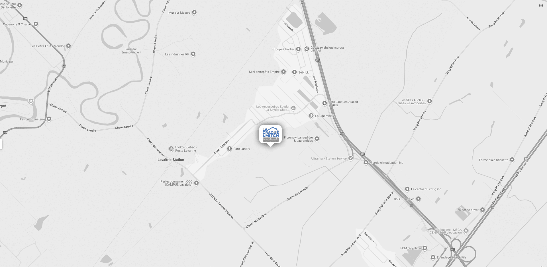 Lieu de l'entreprise — 291 rue Jean-Paul, Lavaltrie QC J5T 3S6